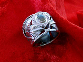 Inlaid Buddhi Ring - Silver