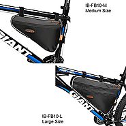 Ibera Bike Black Medium or Large Triangle Frame Bag - For Bike Tube Frame,Quick-Access