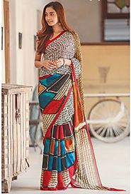 Pure Printed Sarees | Designer Printed Saree | Online Printed Sarees