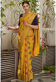 Buy Blended Silk Sarees Online | Designer Silks Sarees with Price