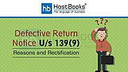 Defective Return Notice U/s 139(9): Reasons and Rectification - HostBooks Accounting