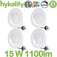 Hykolity 6 Inch LED Can Lights, 15W (120W Replacement), Retrofit LED Recessed Lighting, 4000K Neutral White, 1100LM, ...