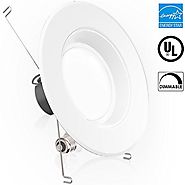 13Watt 5/6" - Inch ENERGY STAR UL-Listed Dimmable Baffle LED Recessed Lighting Retrofit Kit Fixture Downlight 2700K W...