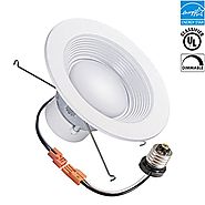 6-inch LED Recessed Retrofit Downlight, 14.8w, 5000k, 1300 lumens, Day White, Round Lens, UL Classified, EnergyStar, ...