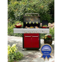 4-Burner Gas Grill - Red- Kenmore-Outdoor Living-Grills & Outdoor Cooking-Gas Grills