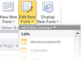 Create data forms using SharePoint Designer