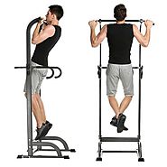 Adjustable Pull Up Bar Strength Fitness Power Tower - Walmart.com