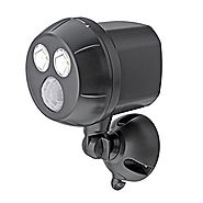 Mr Beams MB390 300-Lumen Weatherproof Wireless Battery Powered LED Ultra Bright Spotlight with Motion Sensor, Brown