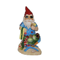 Gnome With Frog On Vacation Statue - Blue*--Outdoor Living-Outdoor Decor-Lawn Ornaments & Statues
