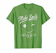 Make Me Smile Standard Grass T-Shirt for Men (silver print)