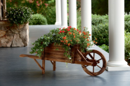 Wood Wheelbarrow Planter- Garden Oasis-Outdoor Living-Outdoor Decor-Planters