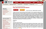 Portage College - The Early Learning and Child Care Diploma Prepares the Student to Work in a Supervisory Capacity in...