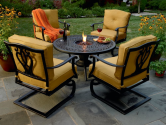 Highland 5 Pc. Chat Set with Fire Urn*- Country Living-Outdoor Living-Patio Furniture-Casual Seating Sets