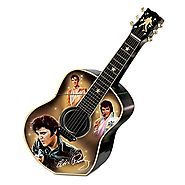 Elvis Presley Guitar Shaped Ceramic Cookie Jar: Elvis A Taste Of Rock 'N' Roll by The Bradford Exchange