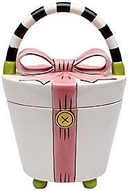 Appletree Design Colorful and Unique Cookie Jar with Bow Design, 8-1/8-Inch
