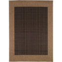 Couristan Rugs - Recife Checkered Field/Black-Cocoa Indoor/Outdoor Rug--For the Home-Rugs-Area Rugs