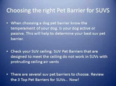 3 Top Pet Barriers for SUVs
