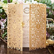 Trendy Laser Cut Wedding Invitations