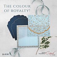 Floral Theme Jacket Style Wedding Card