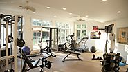 Health And Fitness Care With Home Gym Equipment