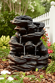 Rock Waterfall Fountain- Garden Oasis-Outdoor Living-Outdoor Decor-Fountains & Pumps