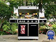 5-Burner Gas Grill with Ceramic Searing and Rotisserie Burners