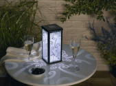 Frosted Dragonfly Solar LED Lantern