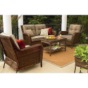 Mayfield 4 Pc. Deep Seating Set- Ty Pennington Style-Outdoor Living-Patio Furniture-Casual Seating Sets