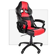 Arozzi Monza Series Gaming Racing Style Swivel Chair, Red/Black