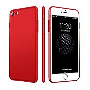 iPhone 7 Case, HUMIXX Thin Sleek Fully Protective (Naked Phone Texture) Matt Finish Hard Case Cover for iPhone 7 (Red...