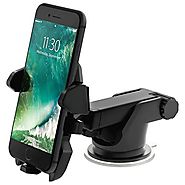 TOTI Car Mount phone holder for LONG ARM, 360° Rotating Universal,adjustable & Retractable, [Windshield / Dashboard/D...