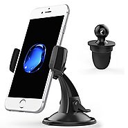 Car Holder,Cuxwill No Blocking 3 in 1 Windshield Dashboard Air Vent Mount for 3.5-6 inches Cell Phones …