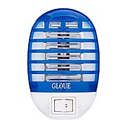 GLOUE Bug Zapper Electronic Insect Killer,Mosquito Killer Lamp,Eliminates Most Flying Pests! Night Lamp(Blue)
