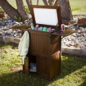 Outdoor Ice Box Cooler in Dark Brown Finish- Southern Enterp... - Polyvore