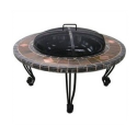 Outdoor Slate Mantel with Copper Accents Fire Pit- Uniflame-... - Polyvore