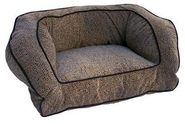 Snoozer Contemporary Pet Sofa, Large, Dark Chocolate/Buckskin