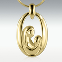 Mother and Child 14k Gold Vermeil Cremation Jewelry