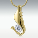Angel Wing 14k Gold Vermeil Cremation Jewelry