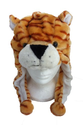 Animal Hat Kids - Children's Size with Ear Covers and Fleece Lining (Orange Tiger)