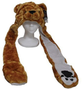 Brown Bear Animal Hat and Muffler with Mittens