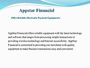 Appstar Financial - Offer Reliable Electronic Payment Equipments