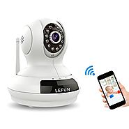 Security Camera, LeFun 720p Wireless Wifi Surveillance Camera Indoor IP Camera with Pan Tilt Zoom Motion Detect Two W...