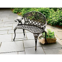 Country Living Cast Iron & Aluminum Bench - Outdoor Living - Patio Furniture - Benches, Loveseats & Settees