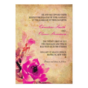 Vintage Pink Rose Wedding Invitation