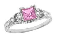 Best Pink Sapphire Engagement Rings Princess Cut