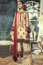 Embroidered Palazzo Pant Suit