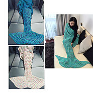 Mermaid Tail Knitted Throw