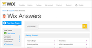 Wix Answers for HTML5 | Wix.com