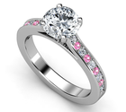 Affordable Pink Sapphire Engagement Rings With Diamonds Sale