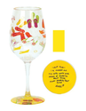 Cr Gibson Lolita Love My Party of Two, Flip Flop 16-Ounce Acrylic Wine Glasses, Set of 2